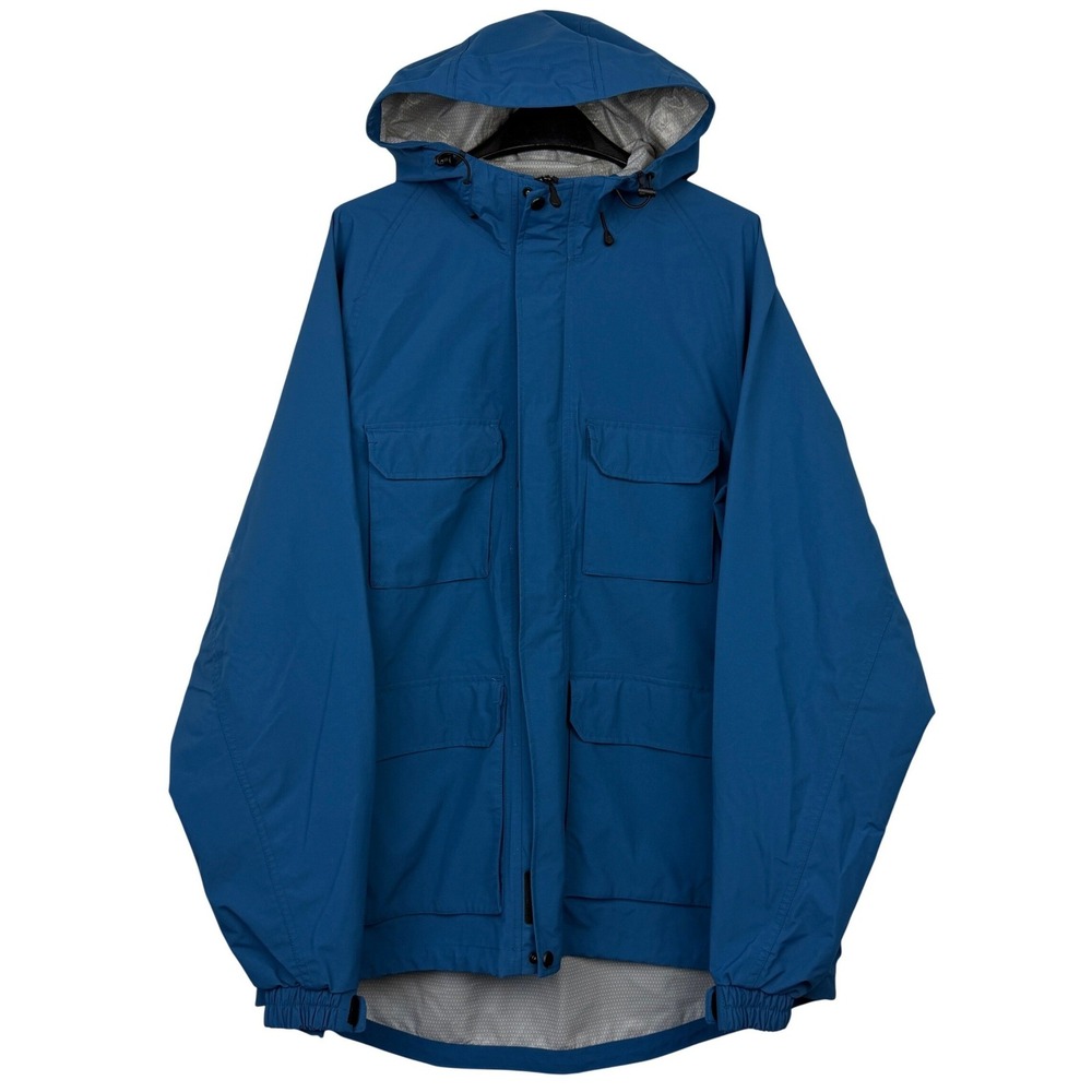 Duluth Trading Co Shoreman's Jacket Mens LT TALL Rain Waterproof Parka Blue